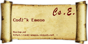 Csák Emese névjegykártya