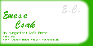 emese csak business card