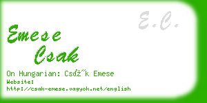 emese csak business card